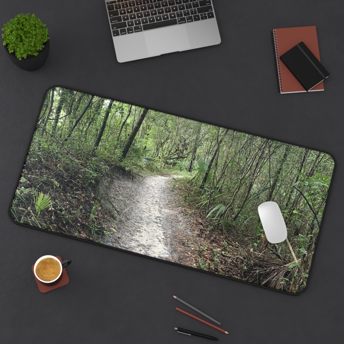 Into the Stillness Desk Pad | Nature Desk Mat | Woodland Workspace Decor | Photos by Phae