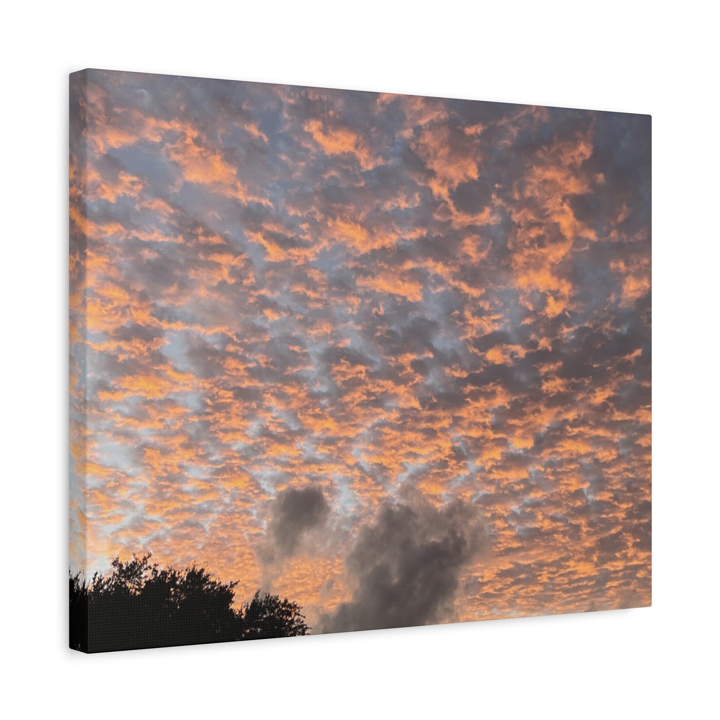 Sky on Fire – Sunset Cloud Photography Print | Dramatic Sky Wall Art – Stretched Matte Print