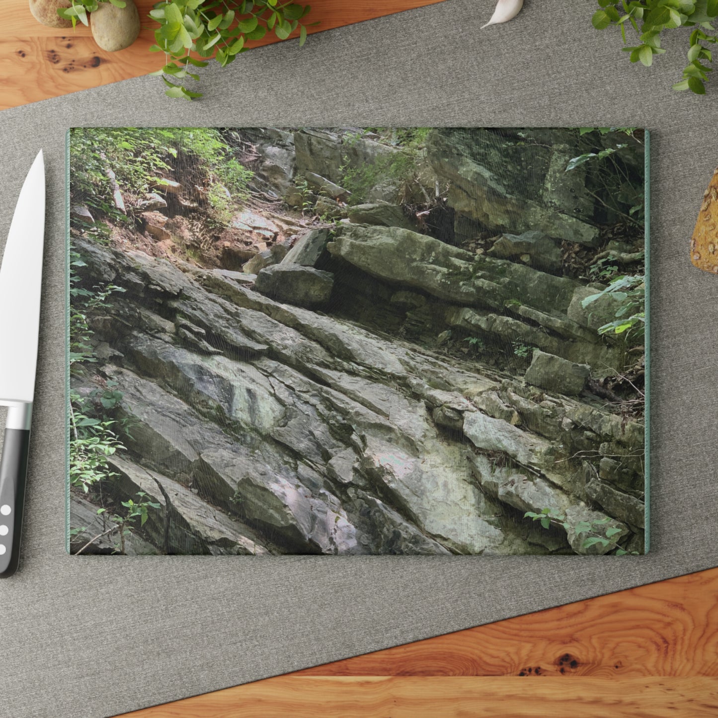 Where the Water Wanders River Glass Cutting Board