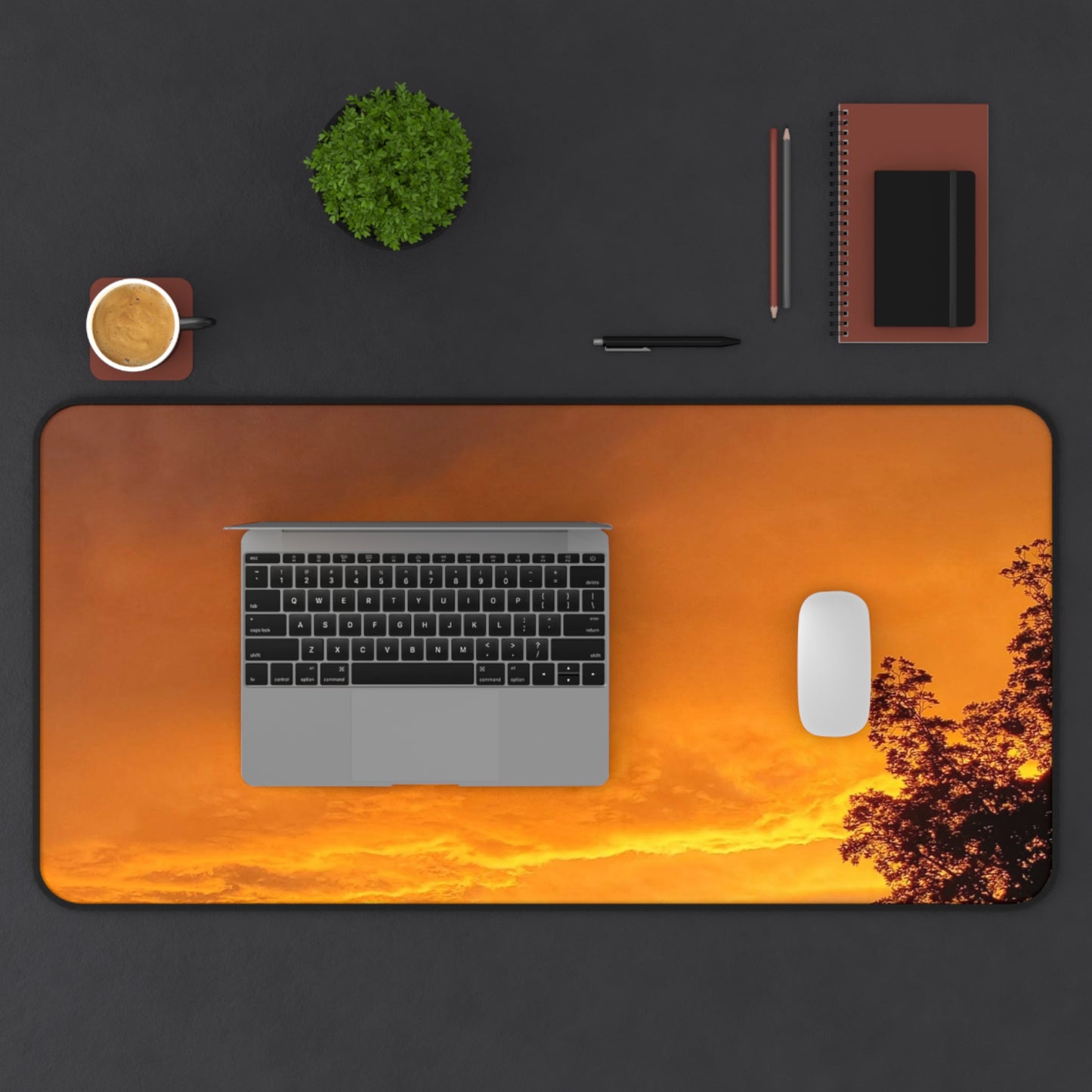 Golden Hour Desk Mat | Golden Sky Mouse Pad Desk Pad | Photos by Phae