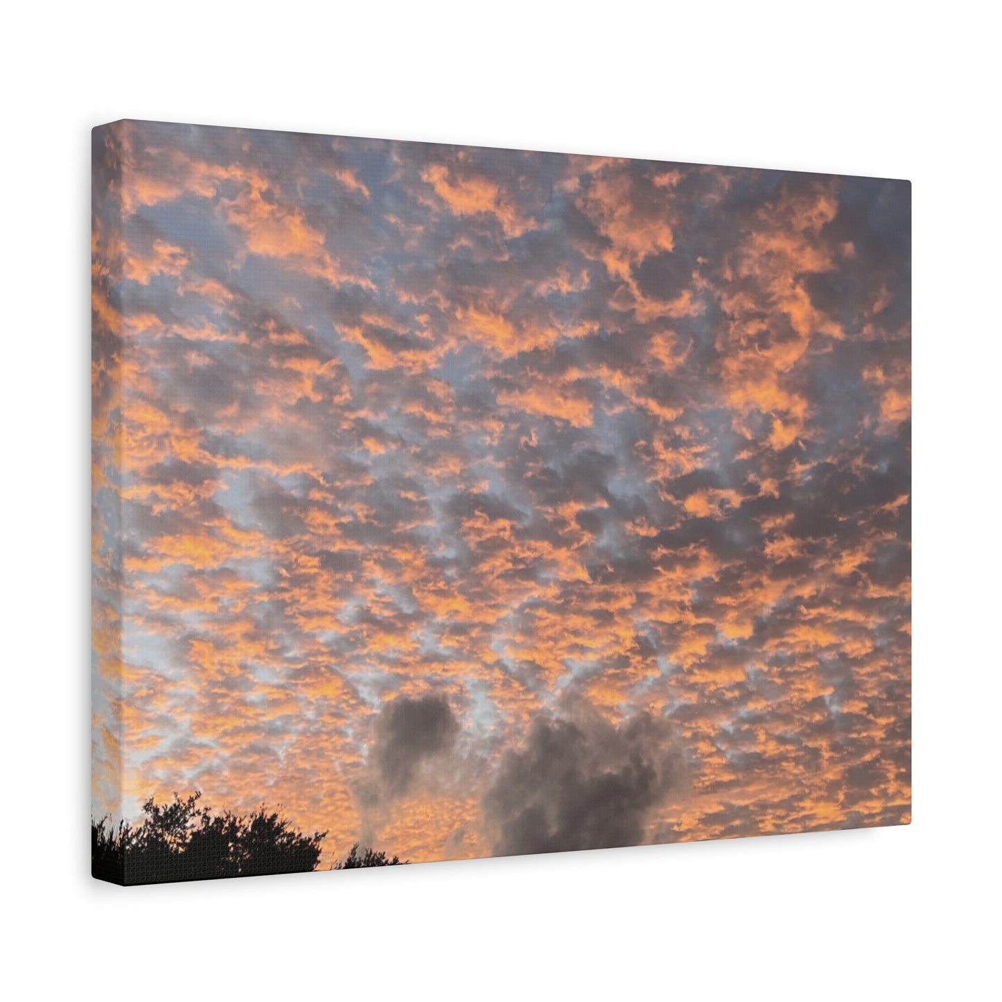 Sky on Fire – Sunset Cloud Photography Print | Dramatic Sky Wall Art – Stretched Matte Print