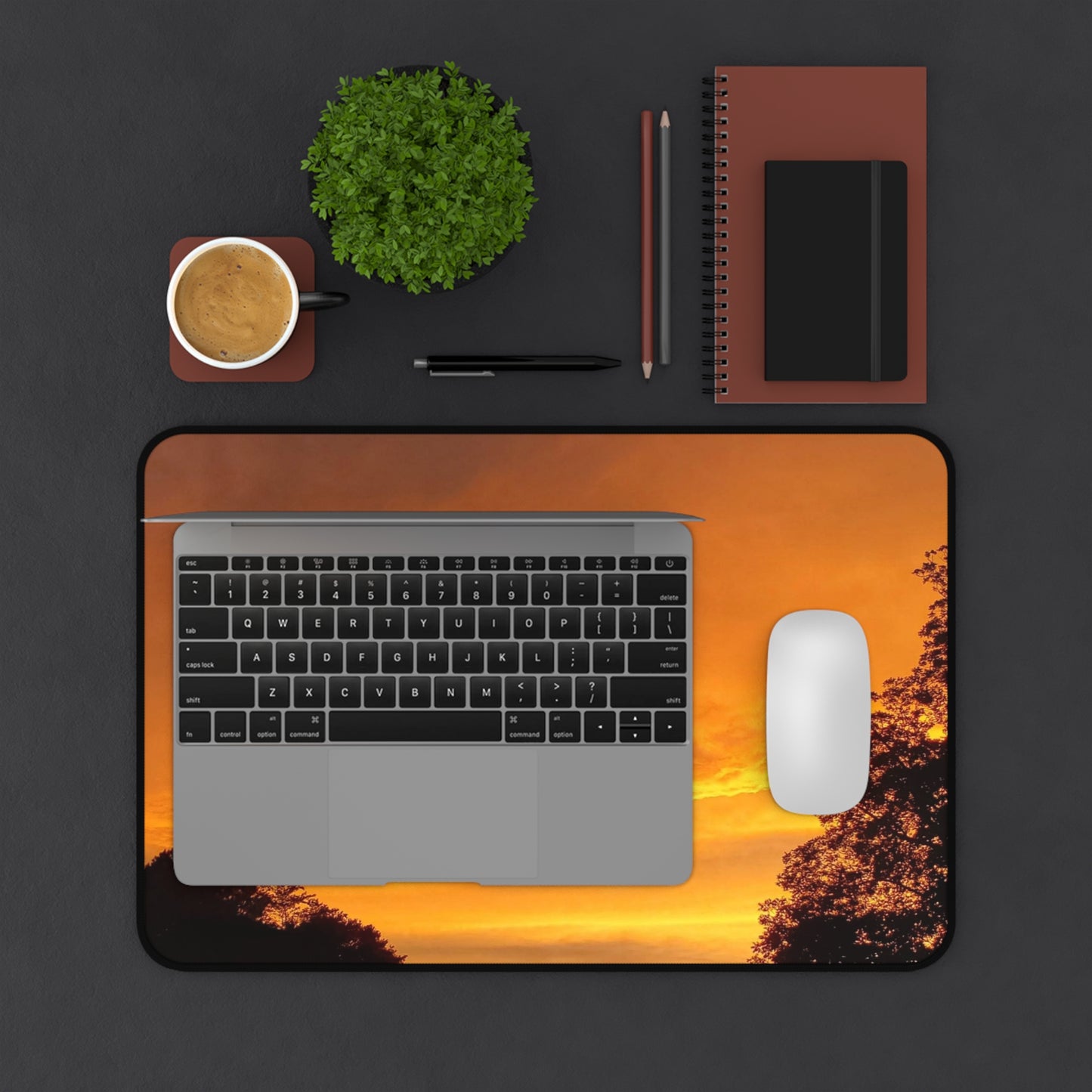 Golden Hour Desk Mat | Golden Sky Mouse Pad Desk Pad | Photos by Phae