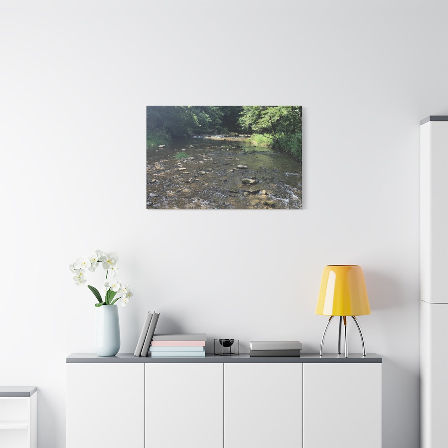 Where the Water Wanders – Stream Landscape Photography Print | Nature Wall Art – Stretched Matte Print
