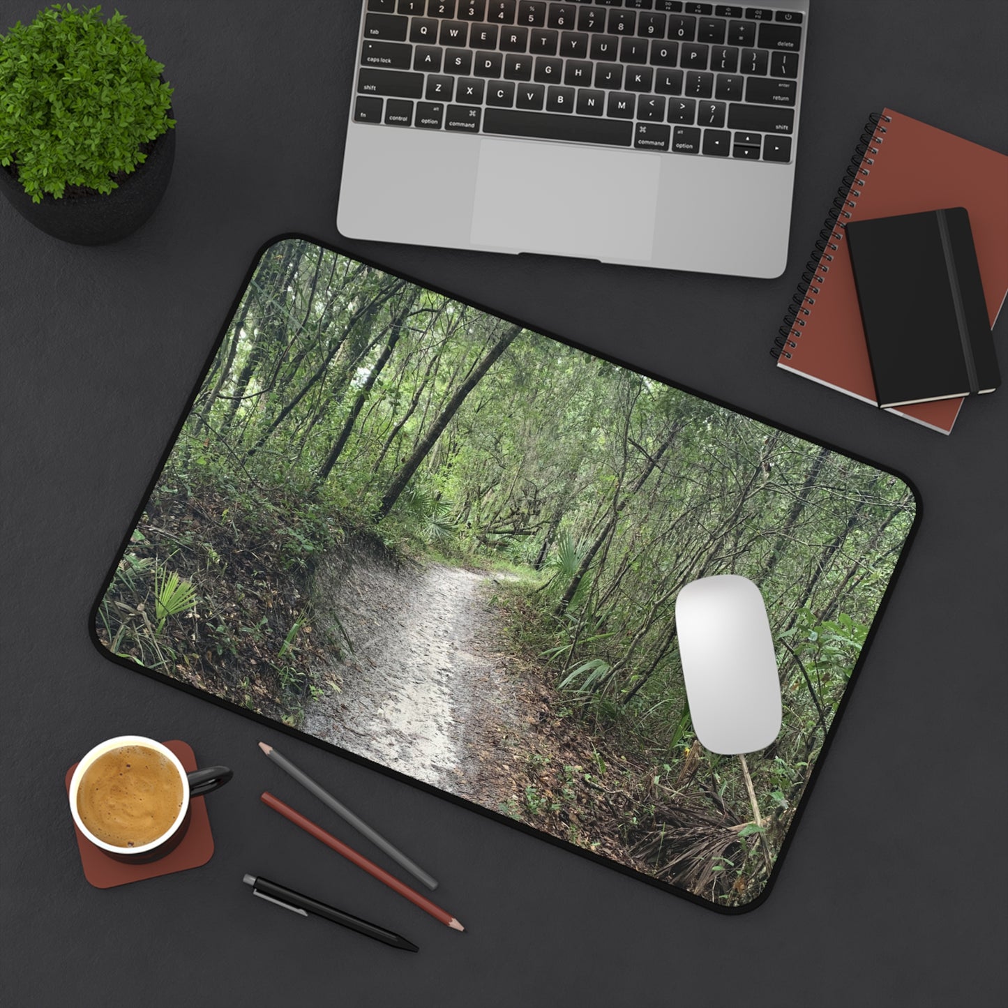 Into the Stillness Desk Pad | Nature Desk Mat | Woodland Workspace Decor | Photos by Phae