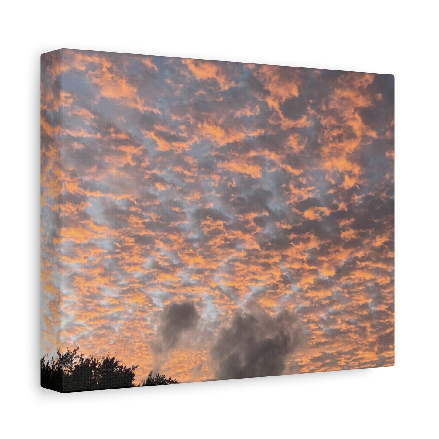 Sky on Fire – Sunset Cloud Photography Print | Dramatic Sky Wall Art – Stretched Matte Print