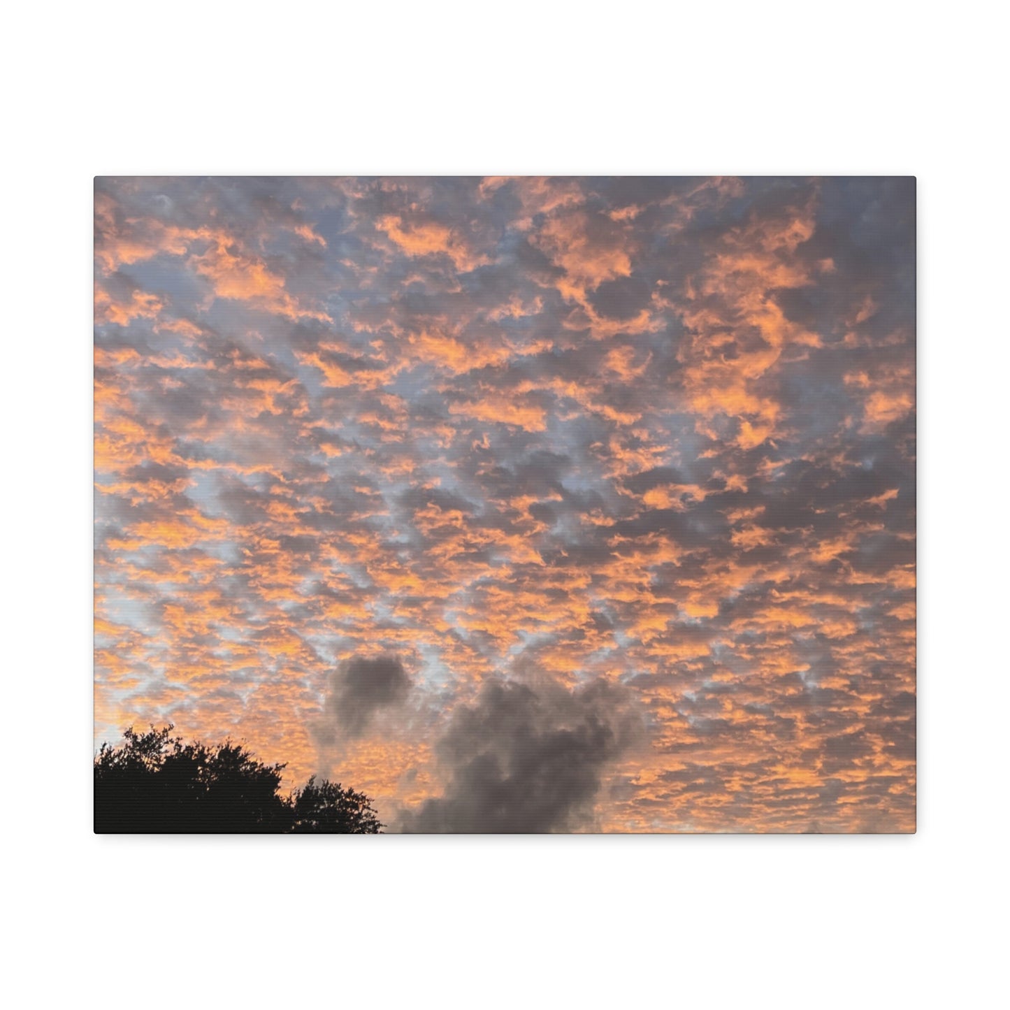 Sky on Fire – Sunset Cloud Photography Print | Dramatic Sky Wall Art – Stretched Matte Print