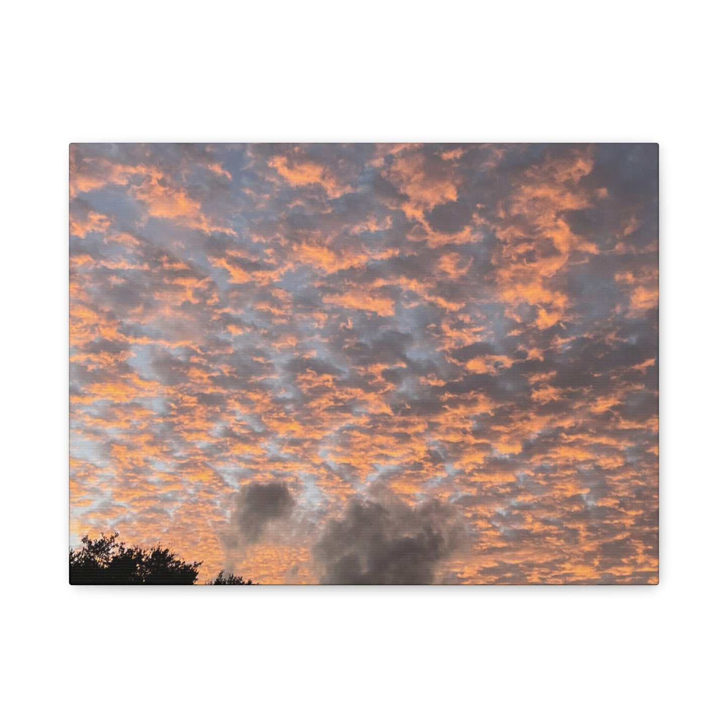 Sky on Fire – Sunset Cloud Photography Print | Dramatic Sky Wall Art – Stretched Matte Print