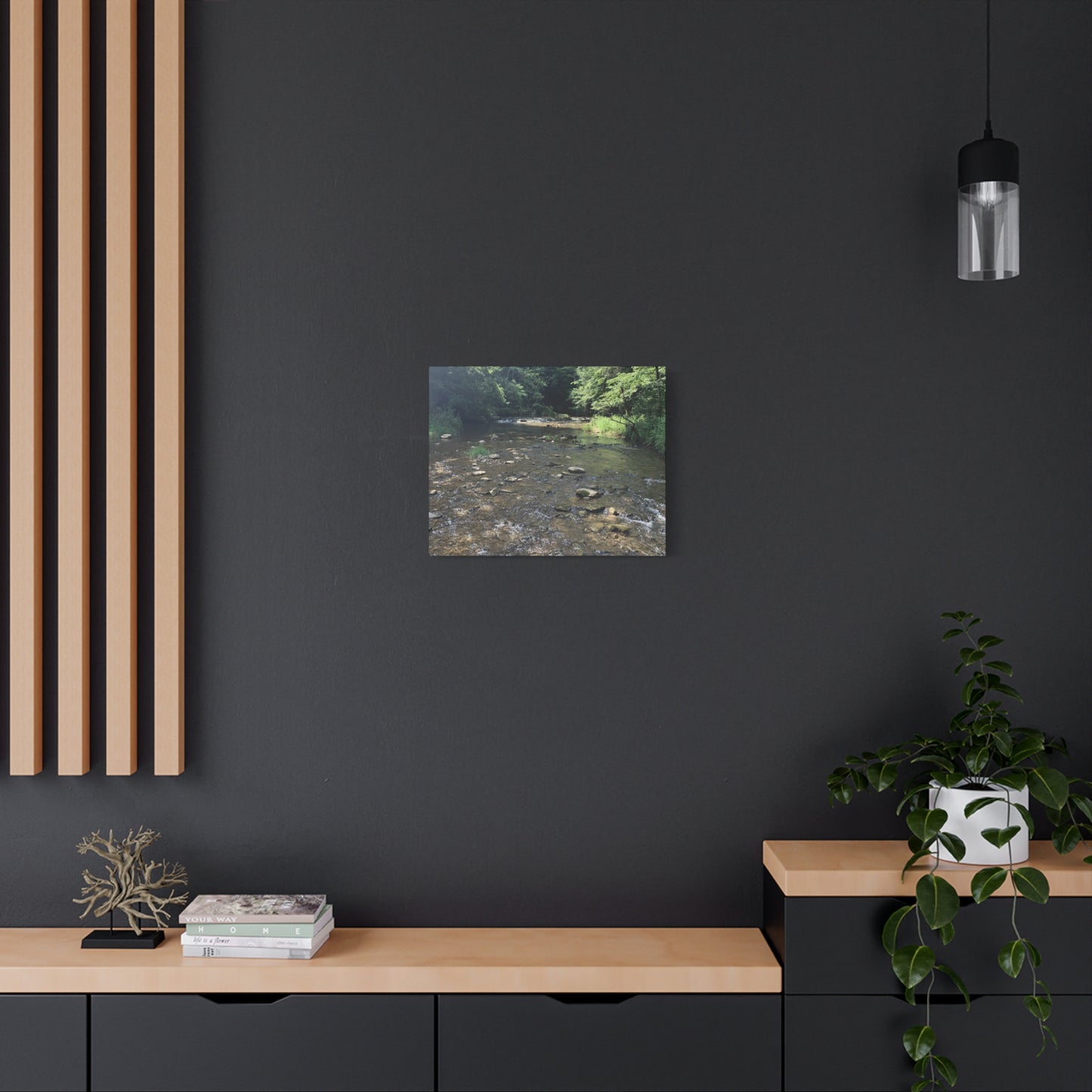 Where the Water Wanders – Stream Landscape Photography Print | Nature Wall Art – Stretched Matte Print