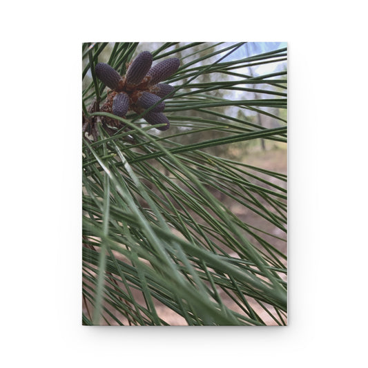 Pine Needle Hardcover Journal – Matte Nature Notebook | Forest Aesthetic Writing Journal