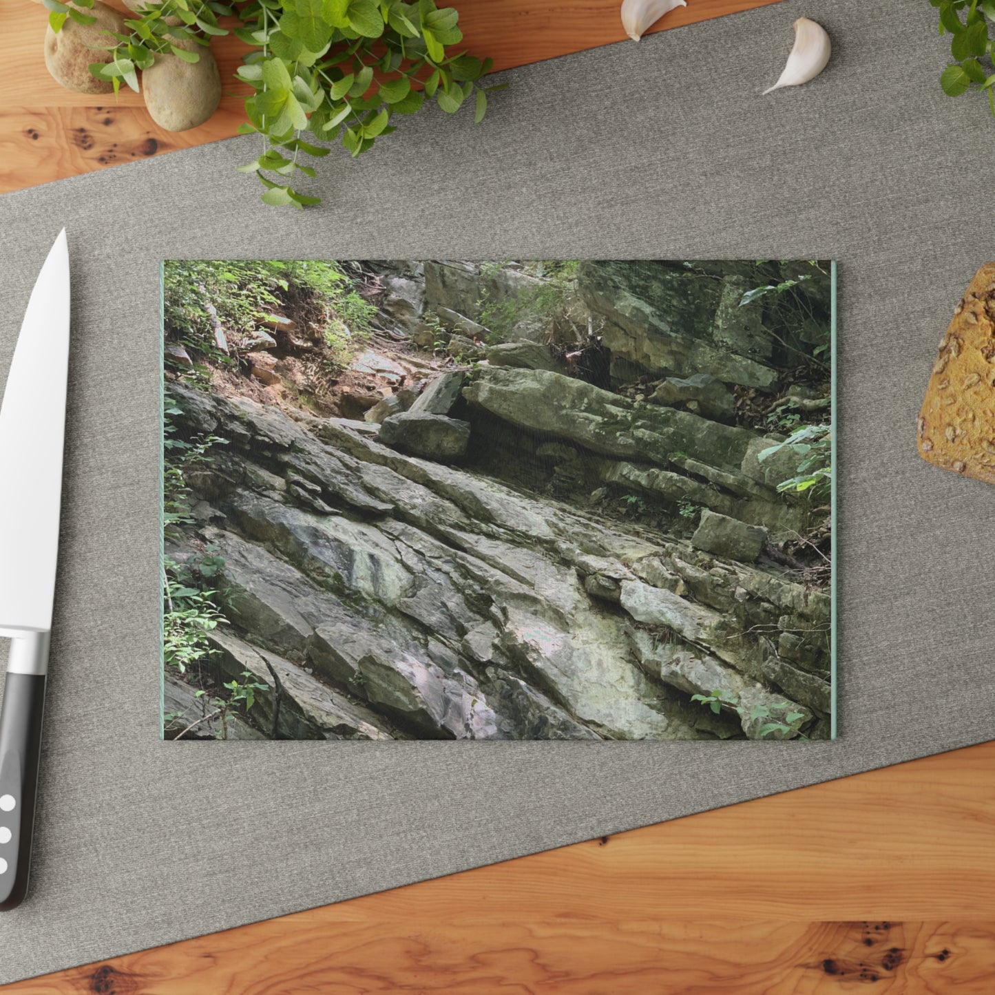 Where the Water Wanders River Glass Cutting Board