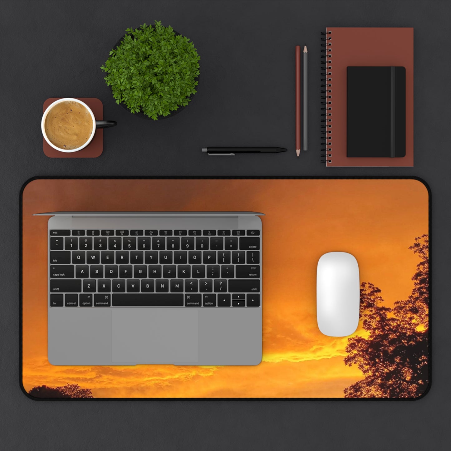 Golden Hour Desk Mat | Golden Sky Mouse Pad Desk Pad | Photos by Phae