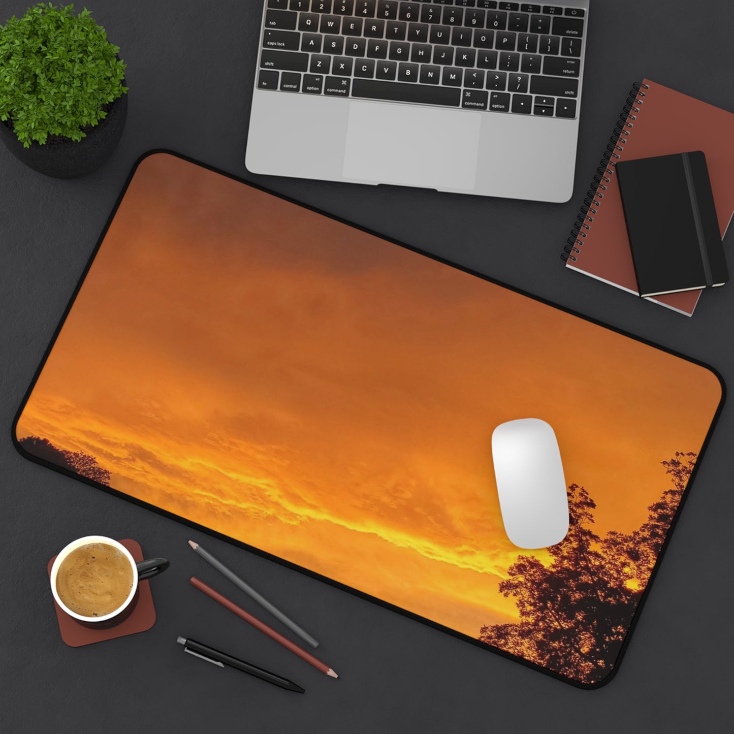 Golden Hour Desk Mat | Golden Sky Mouse Pad Desk Pad | Photos by Phae