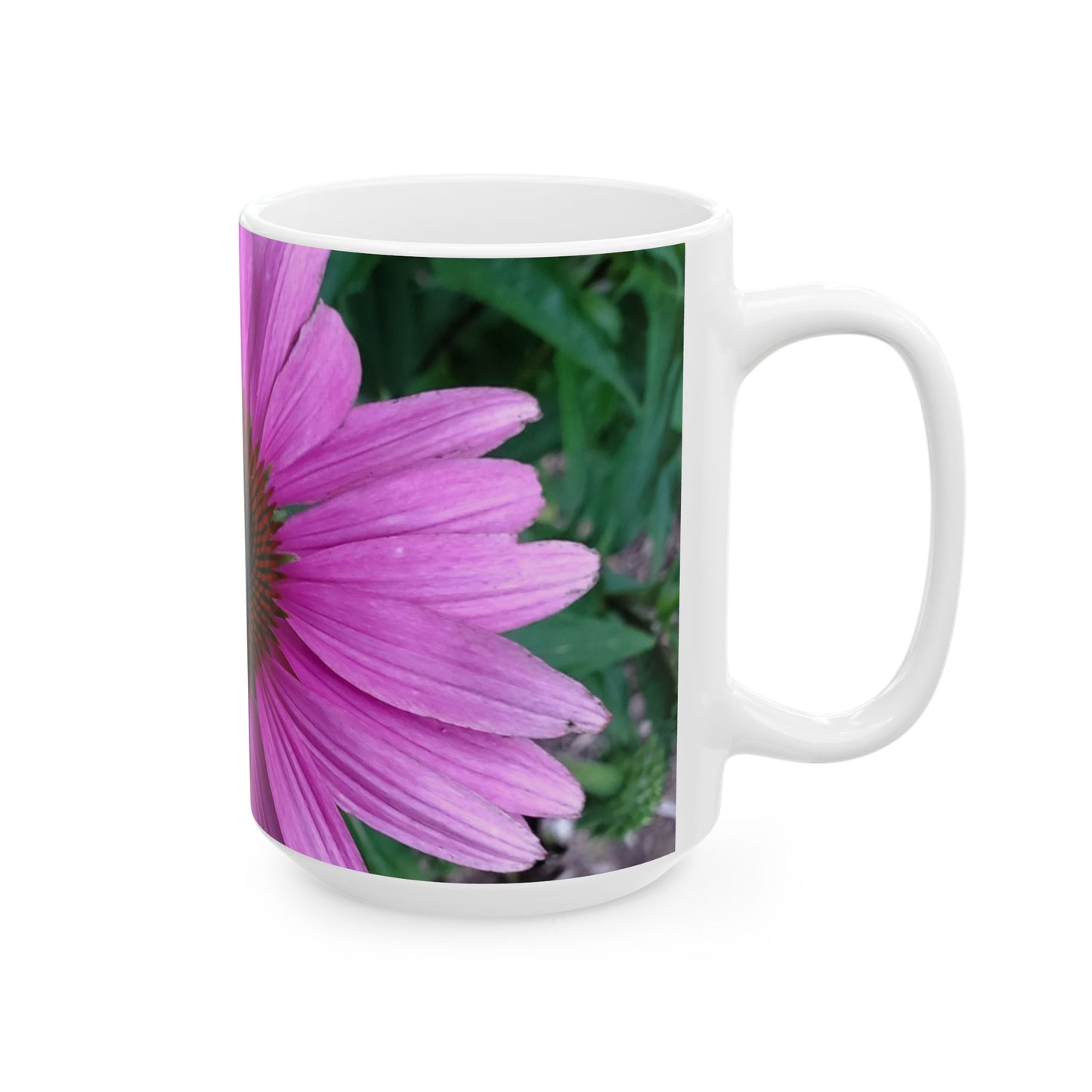 Pink Coneflower Mug – Floral Photography Coffee Mug | Vibrant Flower Ceramic Mug