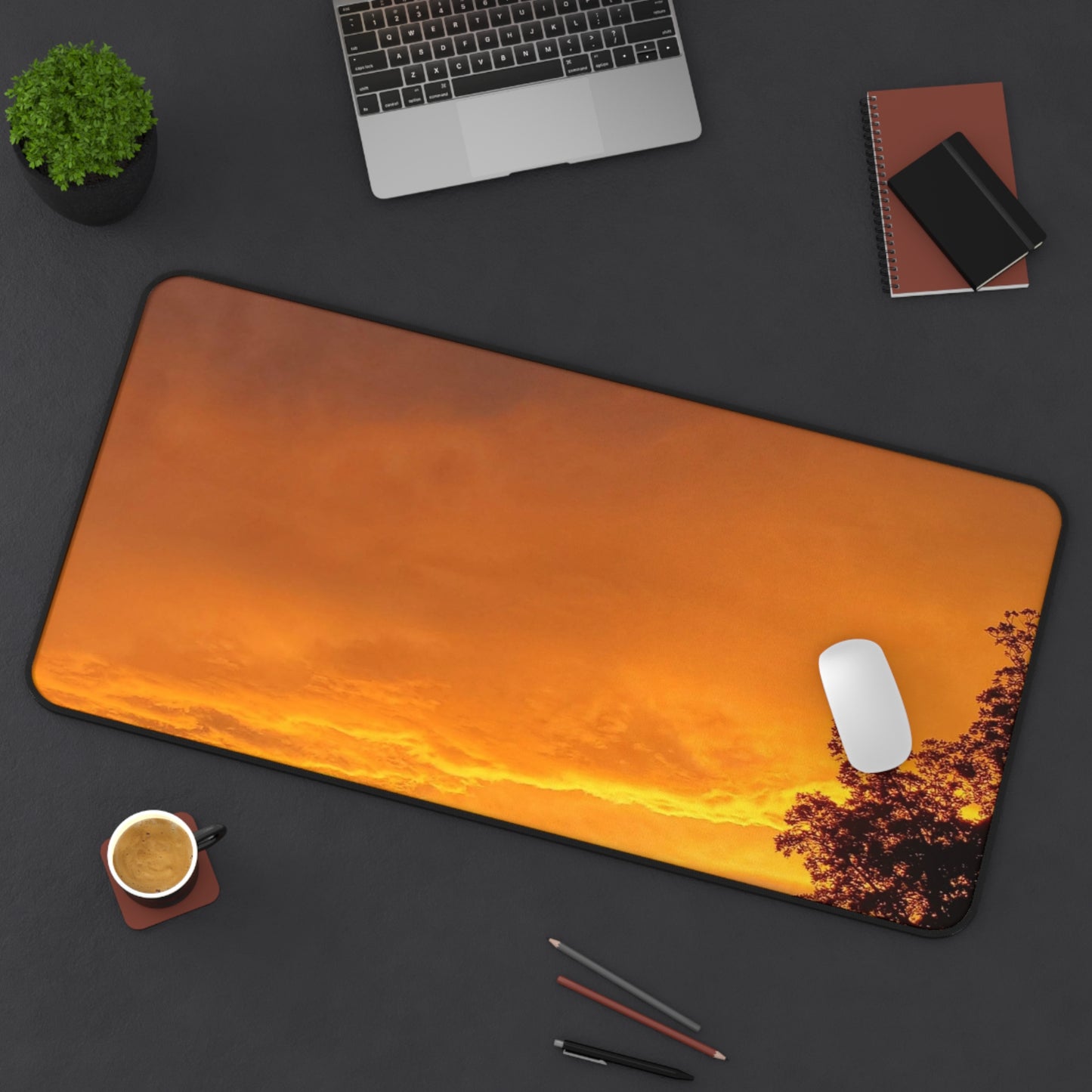 Golden Hour Desk Mat | Golden Sky Mouse Pad Desk Pad | Photos by Phae