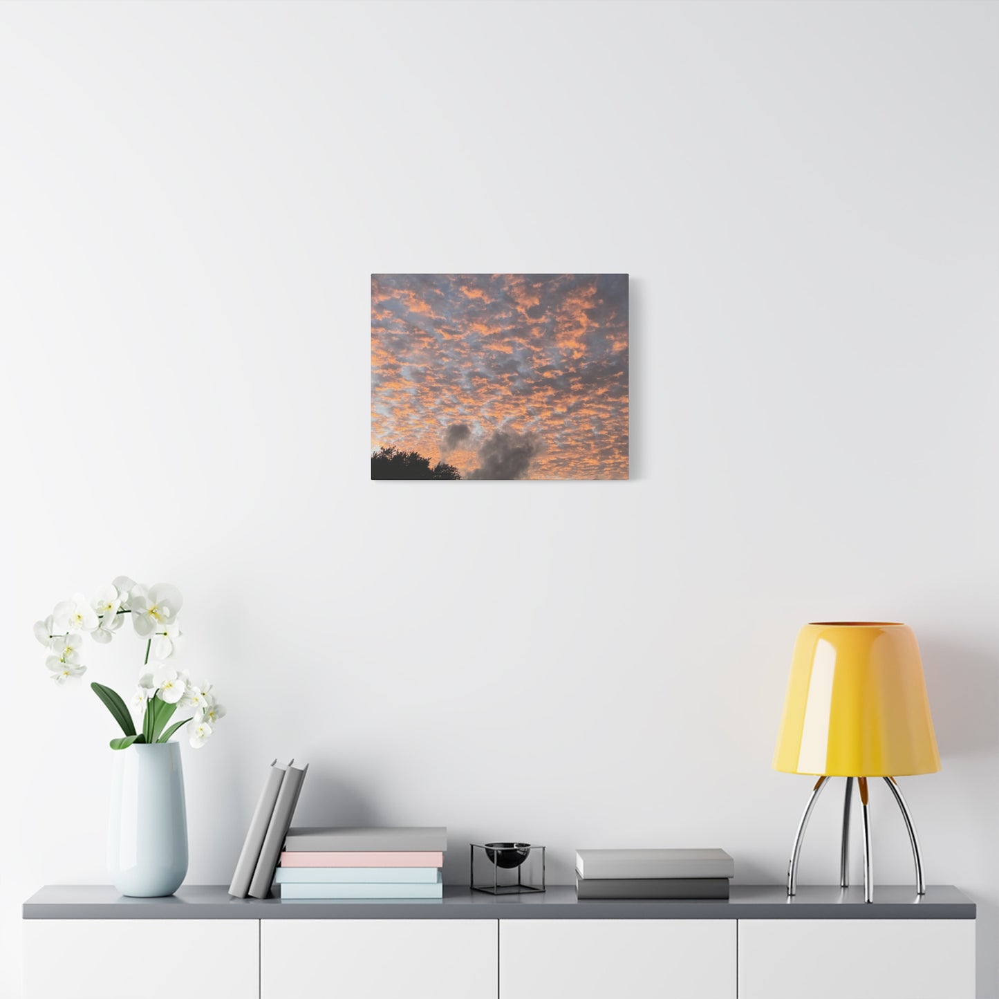 Sky on Fire – Sunset Cloud Photography Print | Dramatic Sky Wall Art – Stretched Matte Print