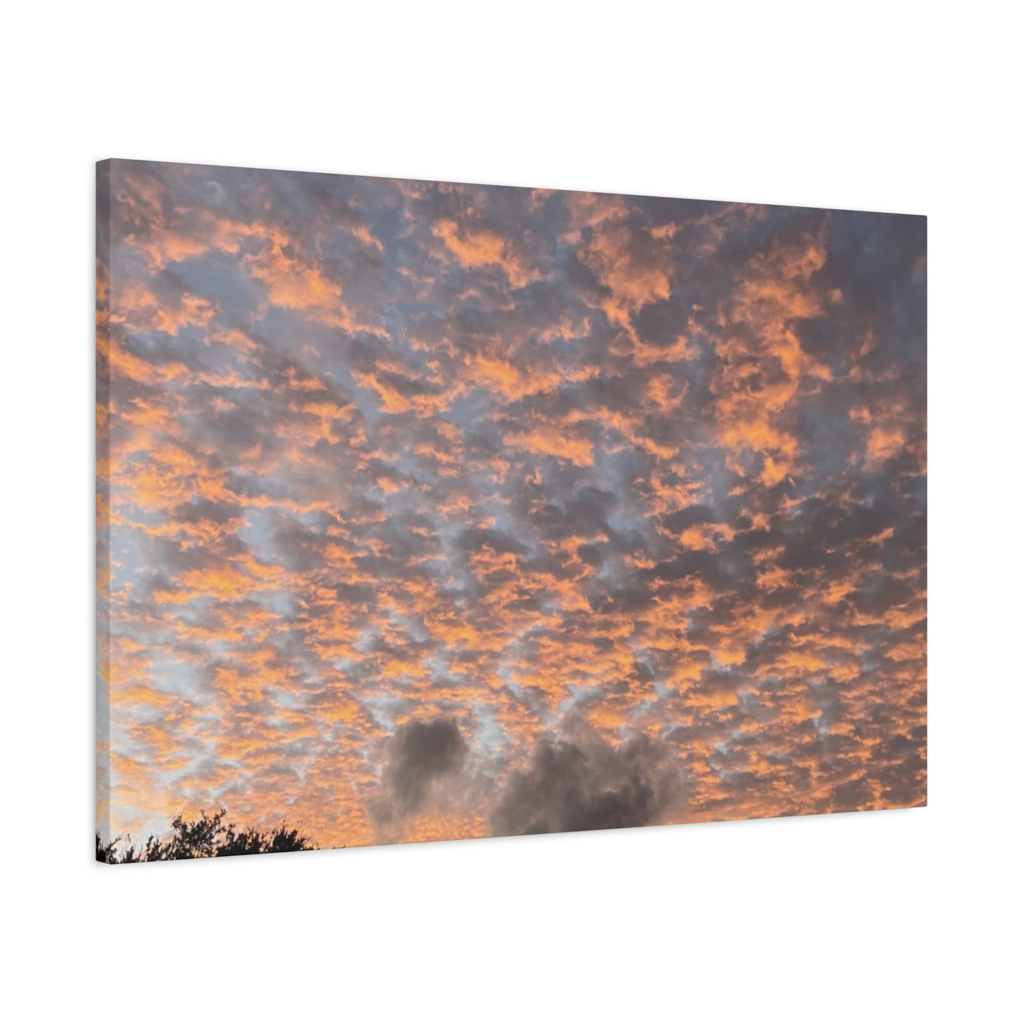 Sky on Fire – Sunset Cloud Photography Print | Dramatic Sky Wall Art – Stretched Matte Print