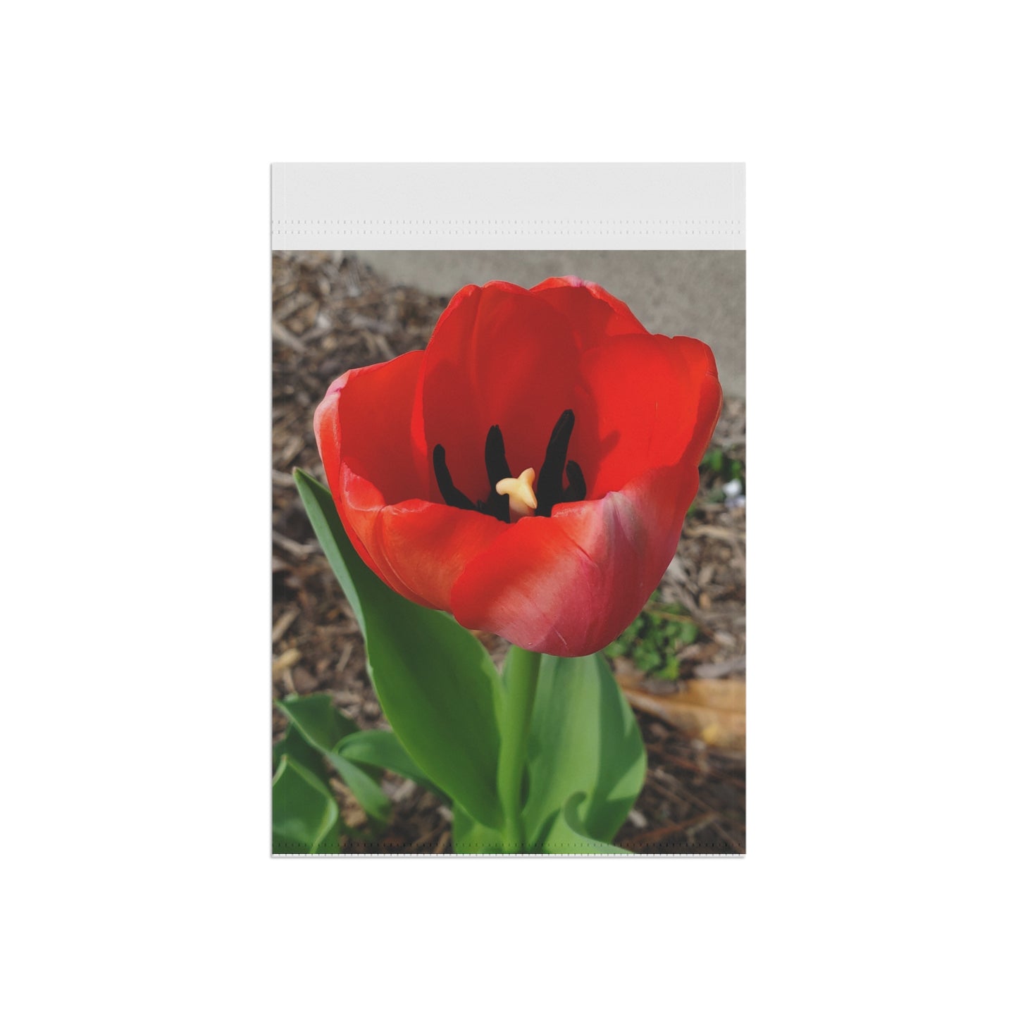 Crimson Bloom Garden Flag Yard Banner
