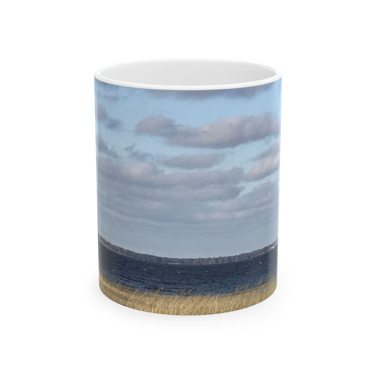 Coastal Horizon Ceramic Mug – Seascape Beach Photograph (11oz & 15oz)