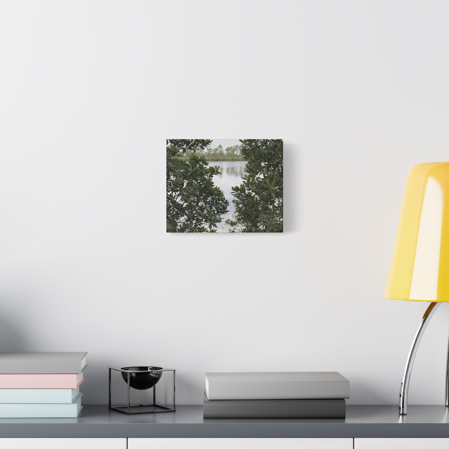 Framed By Nature – Nature Landscape Photography Print | Lake View Wall Art – Stretched Matte Print