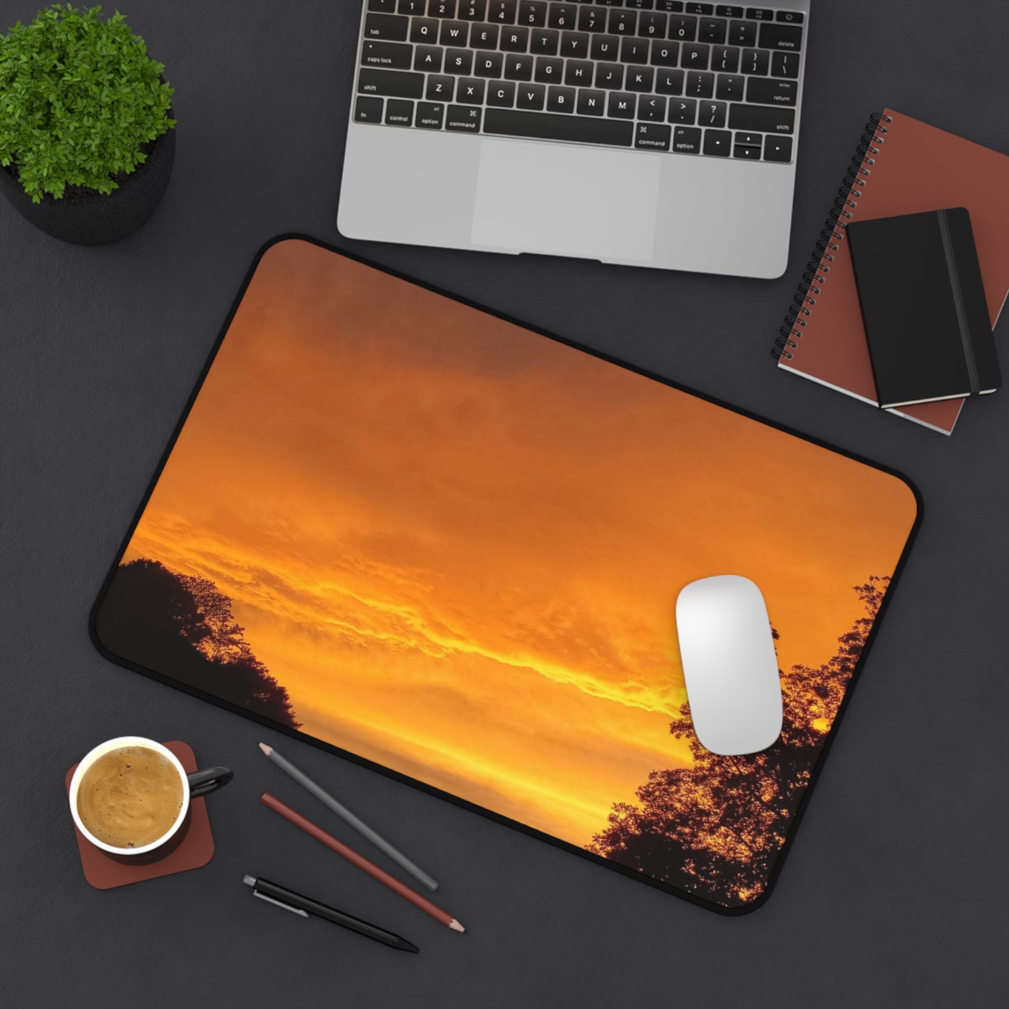 Golden Hour Desk Mat | Golden Sky Mouse Pad Desk Pad | Photos by Phae
