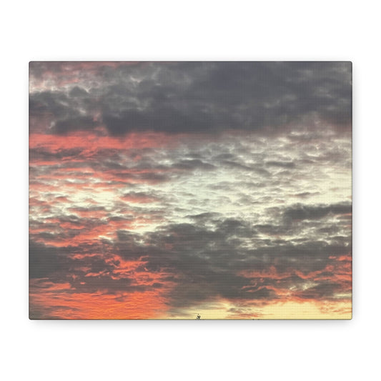When the Day Lets Go – Sunset Cloud Photography Print | Soft Sky Wall Art – Stretched Matte Print